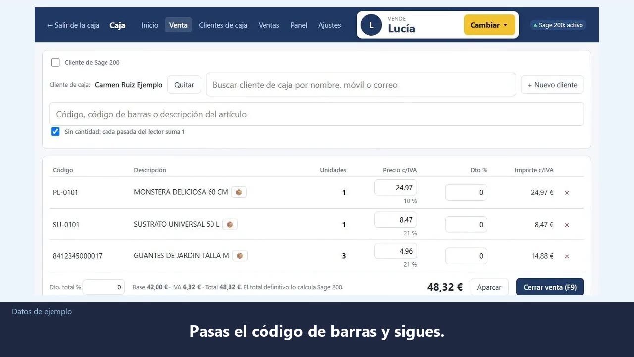 Ver el vídeo del TPV conectado a Sage 200