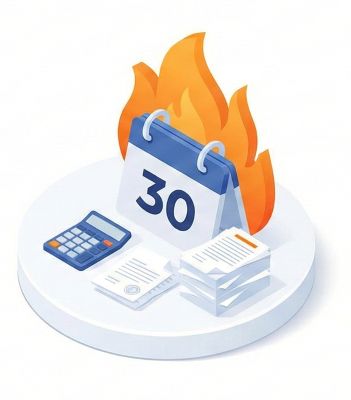 Problemas empresariales: Un calendario de fin de mes en llamas por el caos administrativo