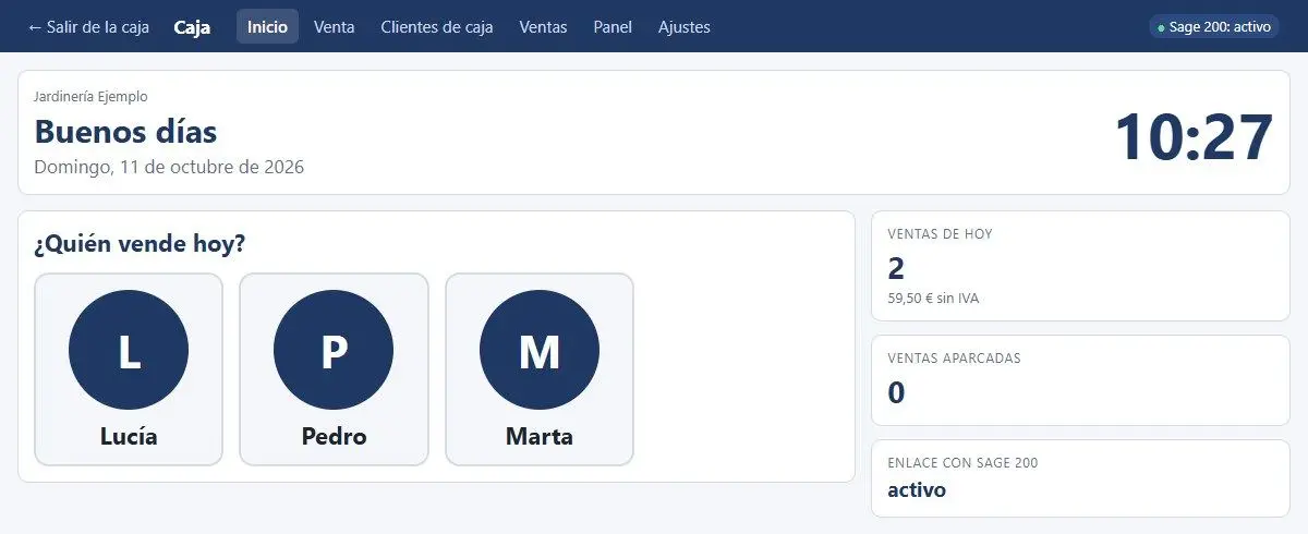 «¿Quién vende hoy?» con las fichas de tres vendedores de ejemplo